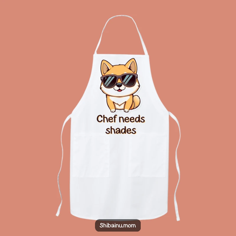 Funny Cool Shiba Inu Sunglasses Apron - Stylish Chef's Companion