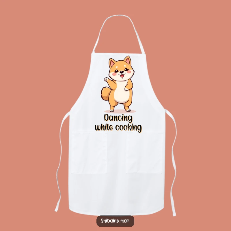 Funny Shiba Inu Dancing Apron - Chef's Playful Kitchen Accessory Gift