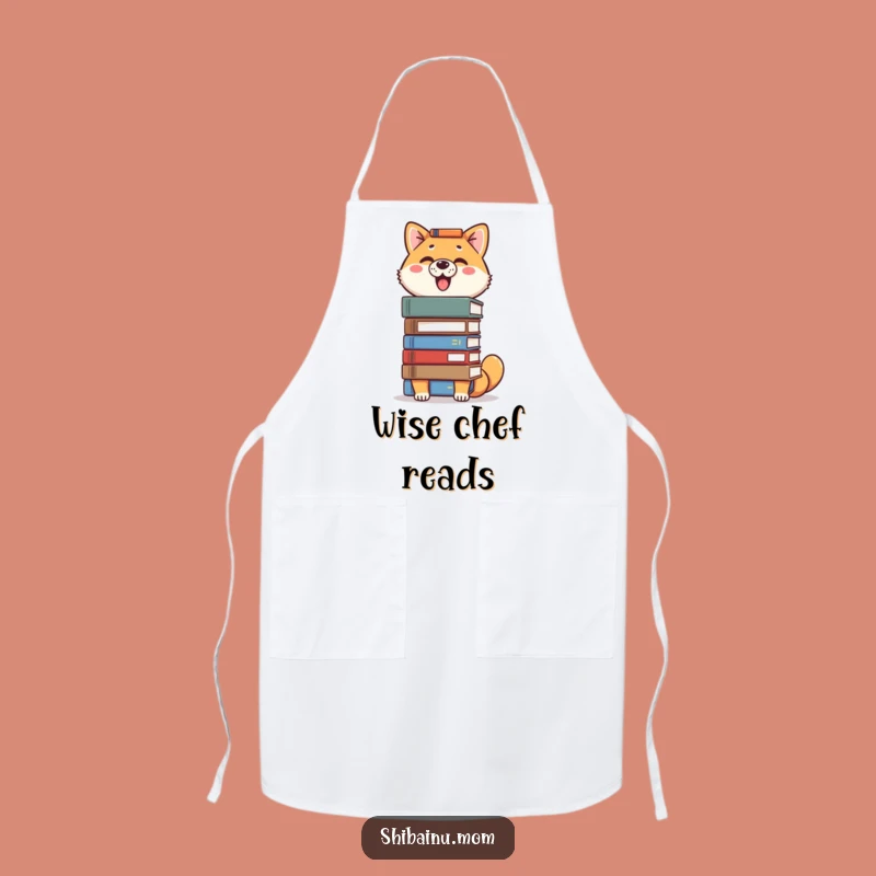 Funny Proud Shiba Inu Apron - Chef's Book Balancing Kitchen Wear