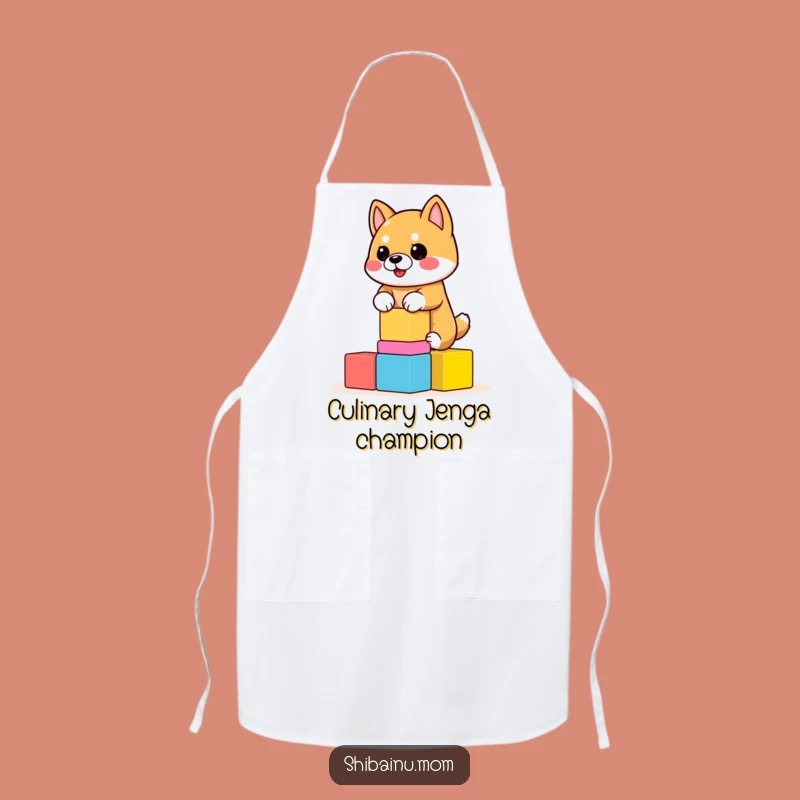 Funny Shiba Inu Apron - Balancing Act, Kitchen Fun Gift