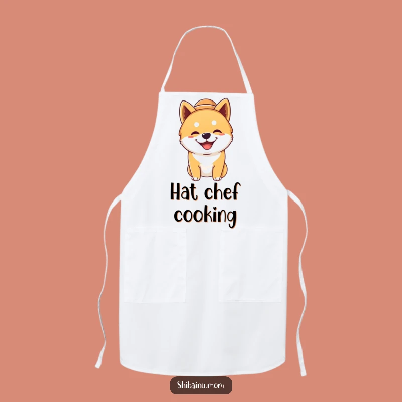 Funny Shiba Inu Hat Apron - Kitchen Dog Art, Great Gift