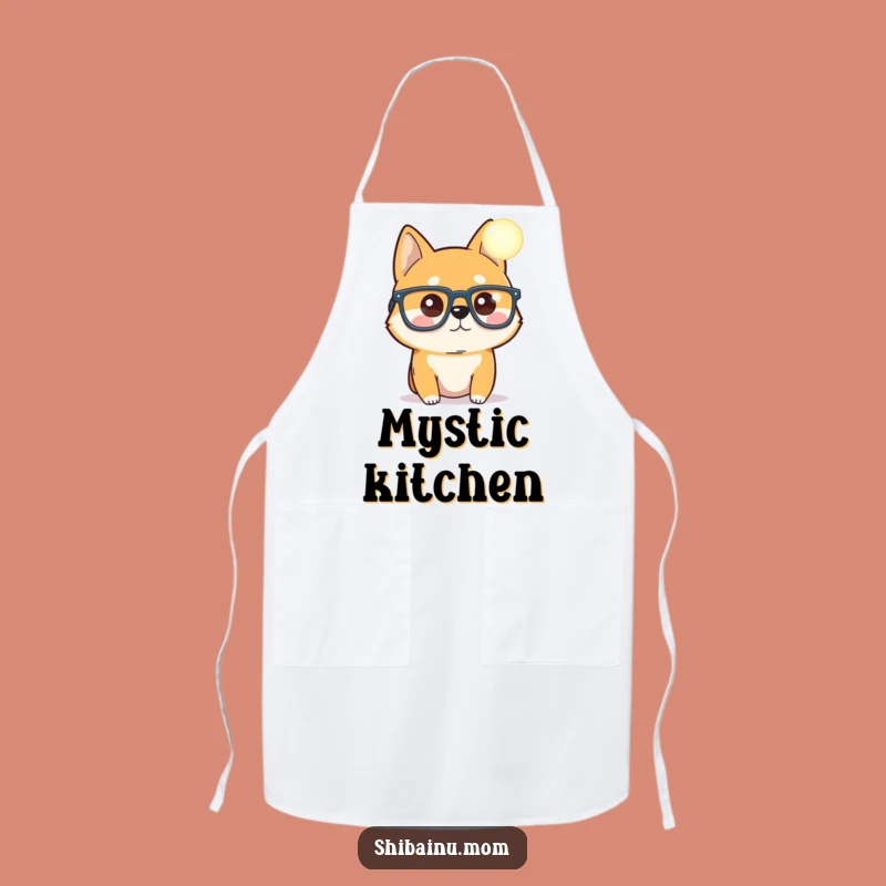 Funny Shiba Inu Orb Apron - Curious Chef Shiba Gift