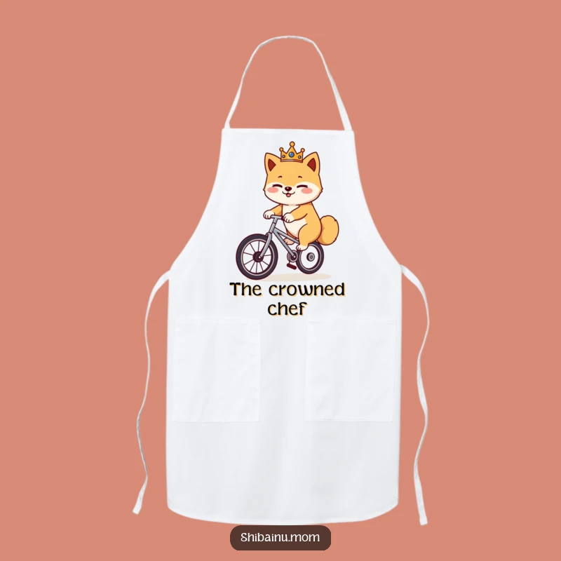 Funny Shiba Inu Unicycle Apron: Regal Chef Wear, Hilarious Gift