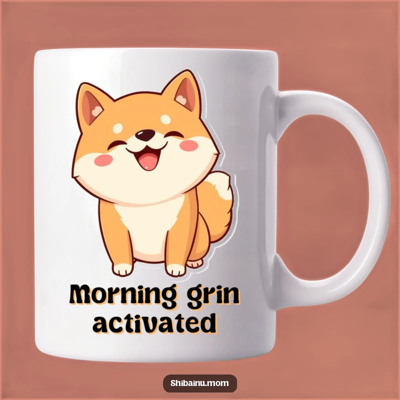 Funny Kawaii Shiba Inu Grin Mug - Silly Dog Pose Gift Idea