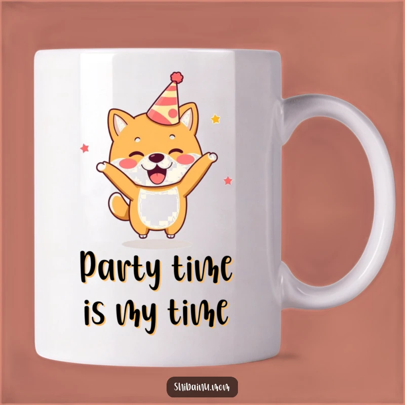 Funny Kawaii Shiba Inu Party Mug: Excited Dog, Perfect Humorous Gift