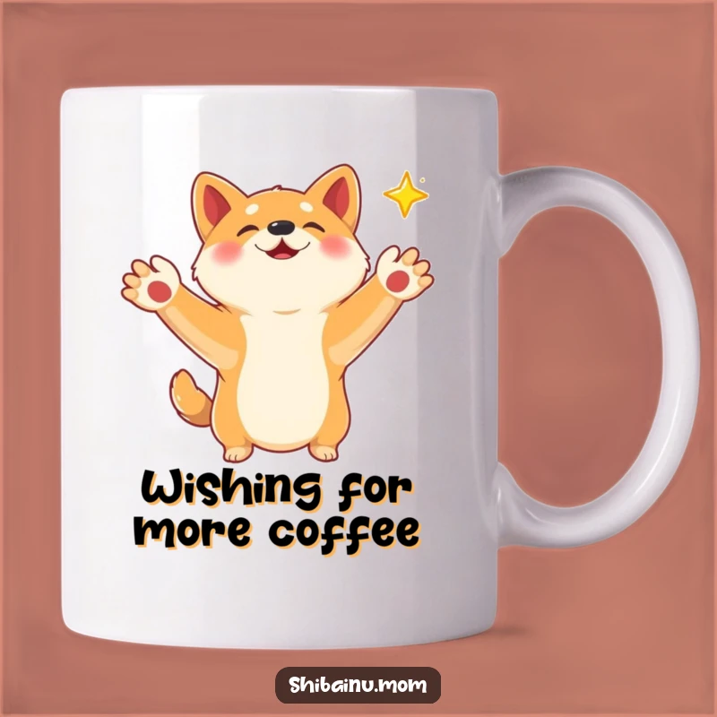 Funny Shiba Inu Star Mug: Wishing Dog, Catching Dreams, Magical Gift