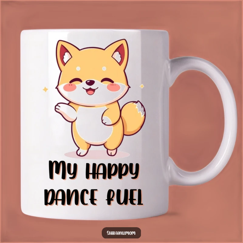 Funny Kawaii Shiba Inu Dance Mug: Floppy Eared Pup Perfect for a Happy Gift!