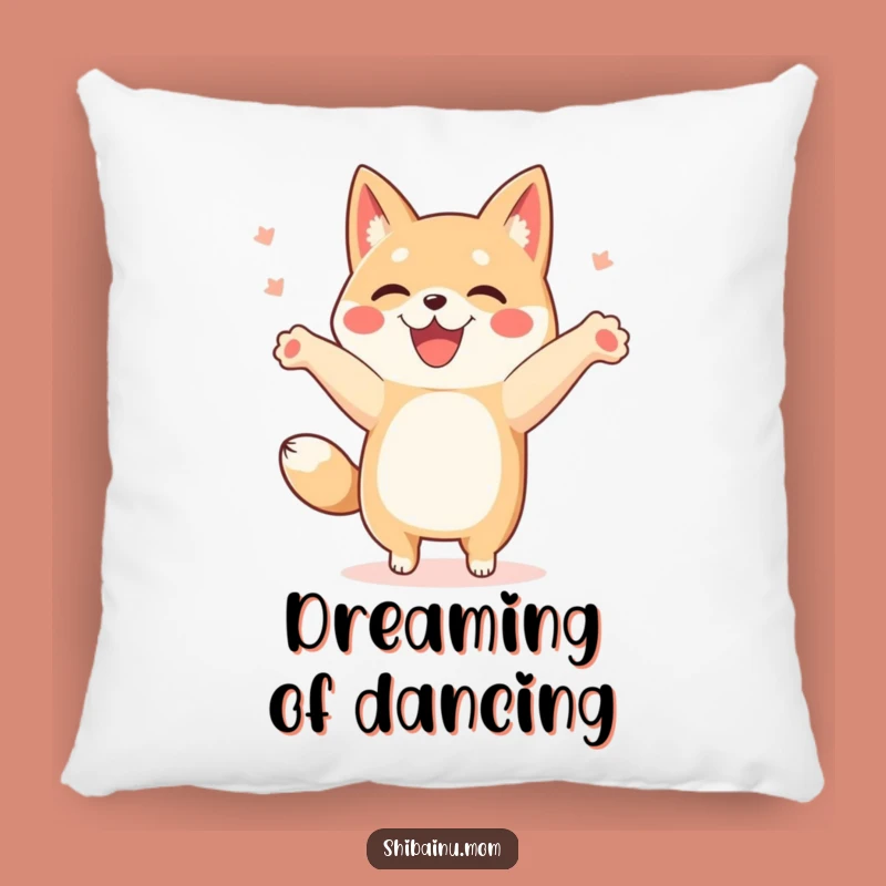 Funny Dancing Shibainu Pillow, Cozy Joyful Dog Cushion, Perfect Funny Gift