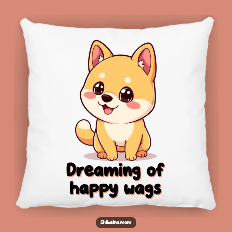 Cozy Funny Kawaii Shiba Inu Pillow: Happy Wagging Tail Dog, Comfy Gift