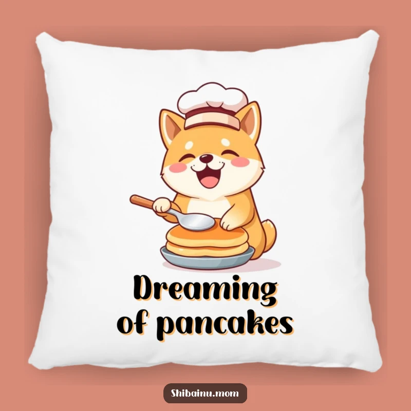 Funny Shiba Inu Chef Pillow: Pancake Flip, Chef Hat, Accent Decor