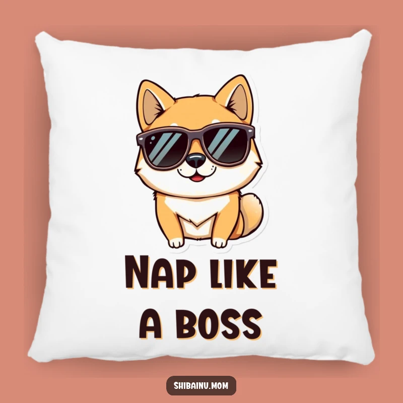 Funny Cool Shiba Inu Sunglasses Pillow - Comfy & Chic Decor