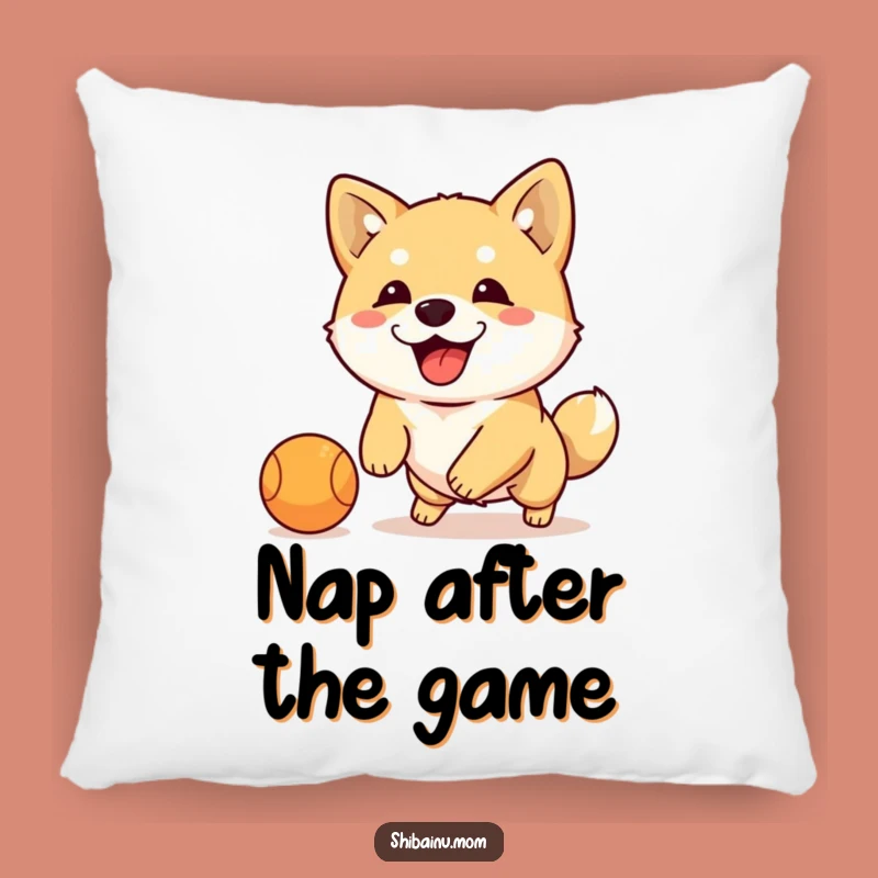 Funny Shiba Inu Dribbling Ball Pillow: Cozy Floppy Ears Cushion, Hilarious Gift