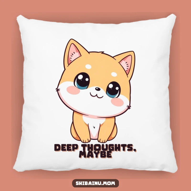 Funny Shibainu Head Tilt Pillow, Cozy Curious Dog Cushion, Perfect Funny Gift