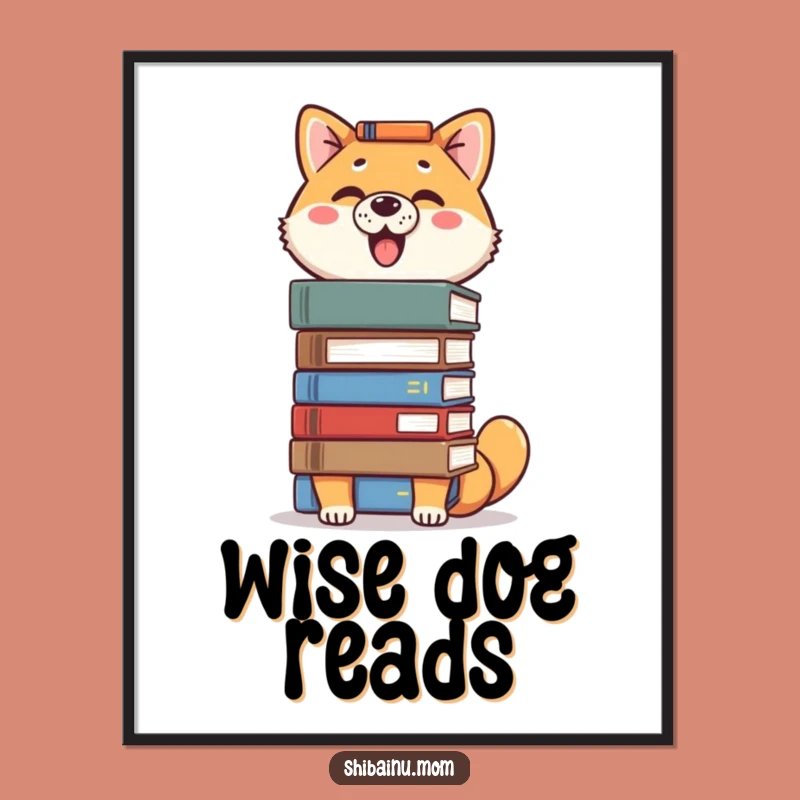 Funny Proud Shiba Inu Digital Art - Book Balancing Download