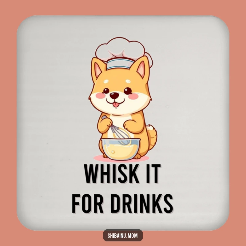 Shiba Inu Chef Whisking Coaster - Protect Surfaces with Flavor