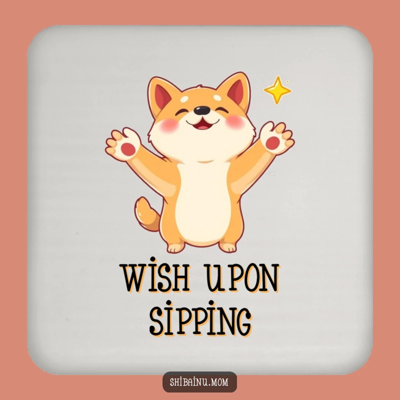 Funny Shiba Inu Star Coasters: Catching Dreams, Protect Your Table