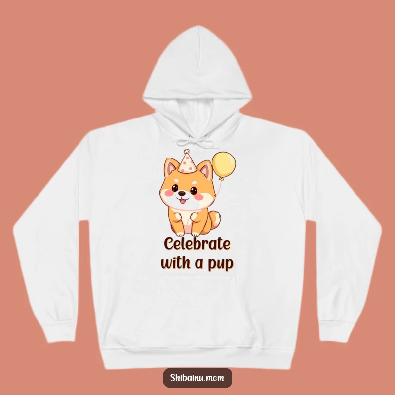 Funny Shiba Inu Party Hoodie: Cozy Up for Festive Fun!