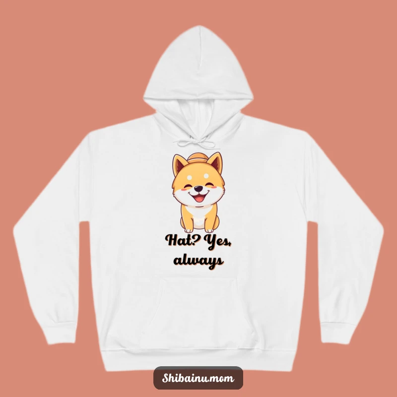 Cozy Funny Shiba Inu Hat Hoodie - Silly Dog Art, Best Gift