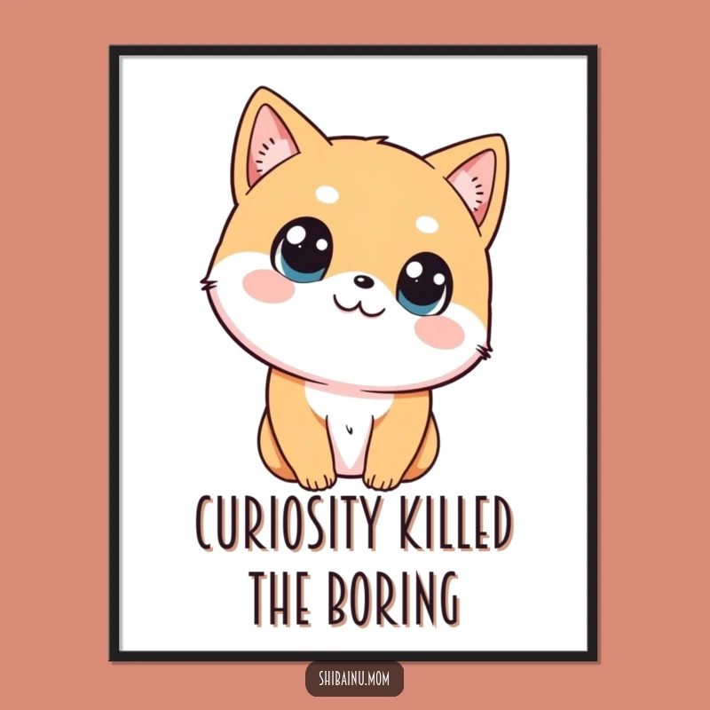 Curious Shibainu Wall Art: Free Printable Downloadable Art for a Whimsical Room
