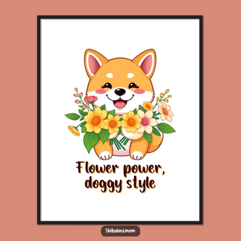 Free Printable Shiba Inu Wall Art: Smiling Dog Decor, Funny Downloadable Art