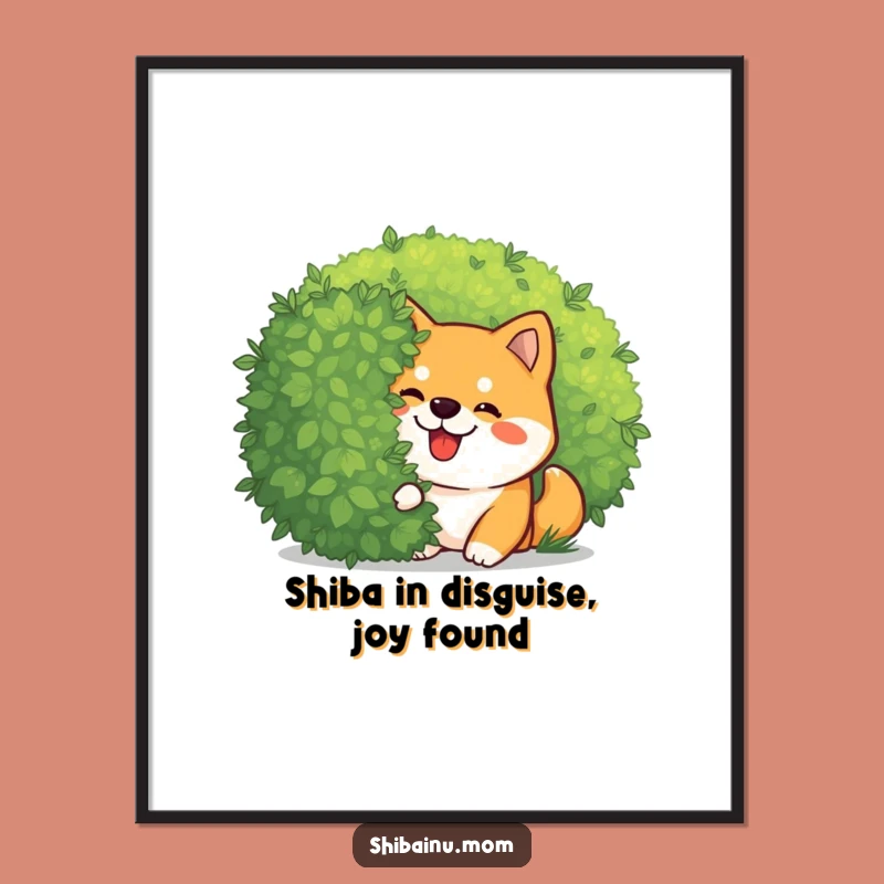 Free Printable Wall Art: Giggling Shiba Inu Surprise, Whimsical Downloadable Decor