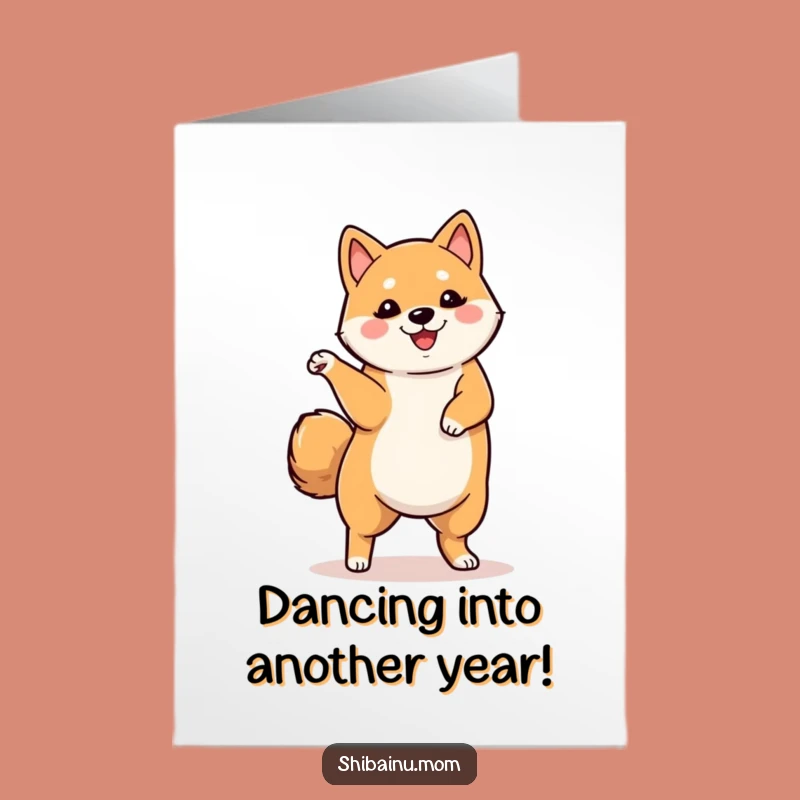 Funny Free Printable Shiba Inu Dancing Birthday Card Downloadable Gift