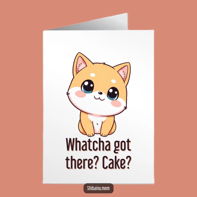 Free Printable Birthday Card: Curious Shibainu Tilt for a Sweet, Funny Gift