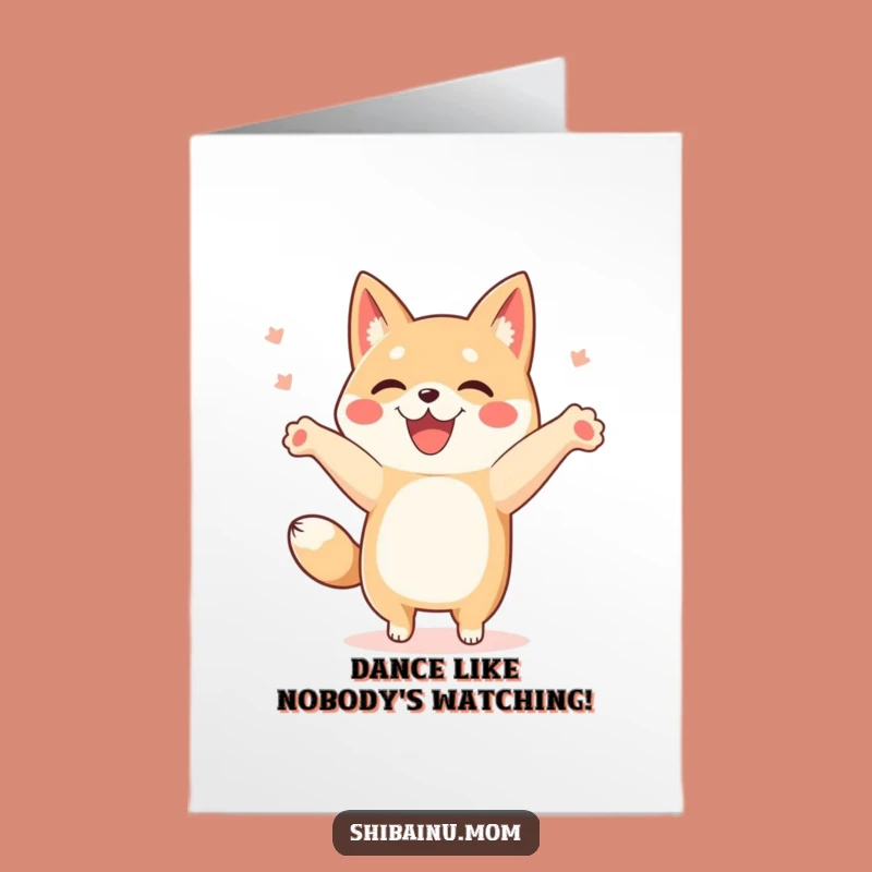 Dancing Shibainu Congrats Card: Free Printable for a Fun, Funny Celebration
