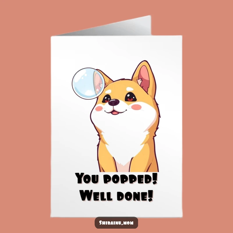 Free Printable Shiba Inu Congrats Card: Curious Doge, Perfect Downloadable Gift