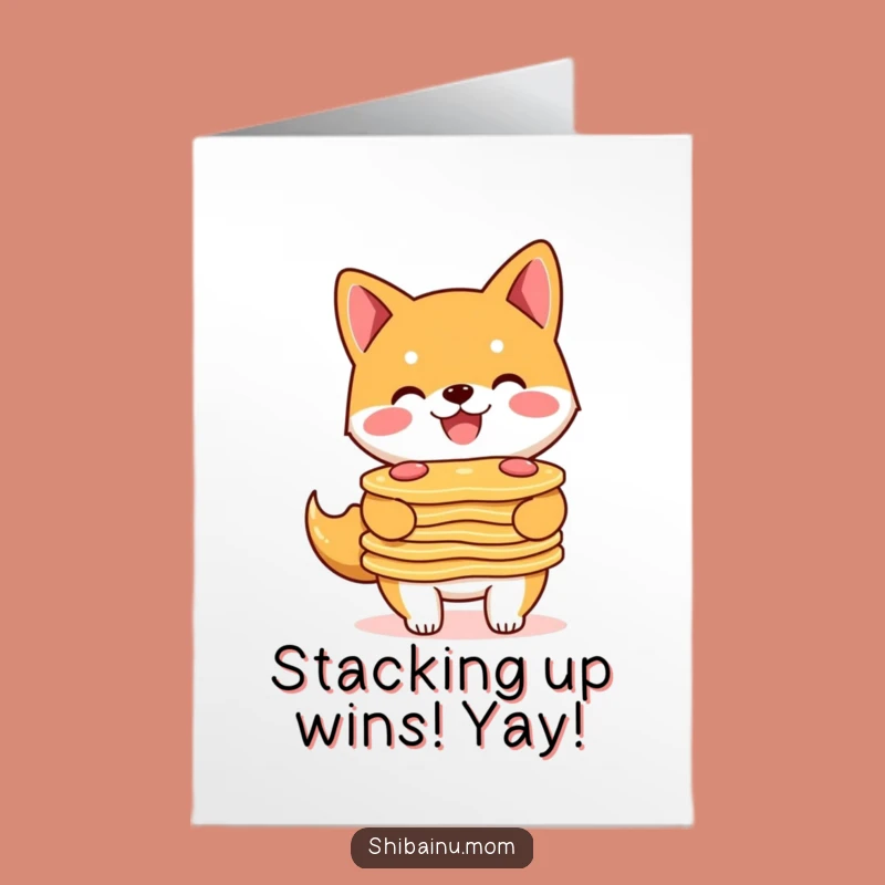 Free Printable Shiba Inu Congrats Card: Pancake Pup, Downloadable Celebration