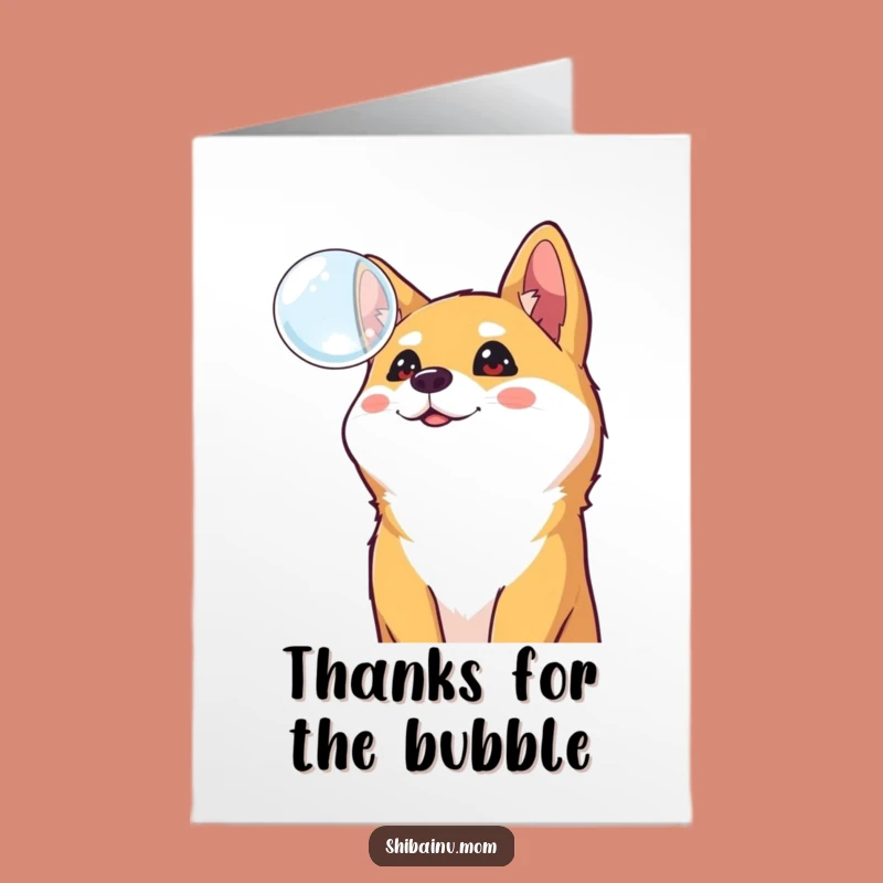 Free Printable Shiba Inu Thank You Card: Curious Doge, Perfect Downloadable Gift