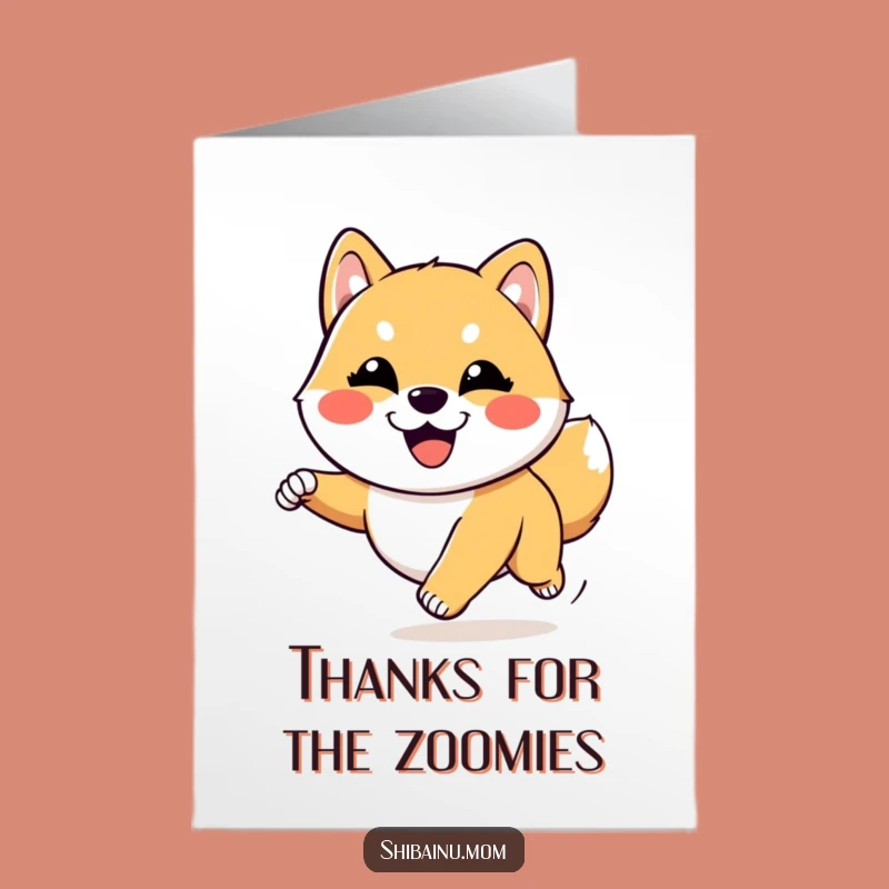 Free Printable Thank You Card: Joyful Shiba Inu, Sweet Downloadable Gift