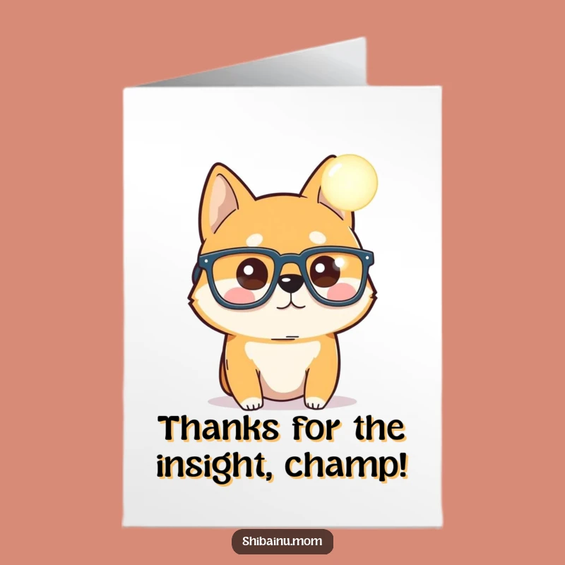 Free Printable Thank You Shiba Card: Curious Explorer, Funny Downloadable Gift