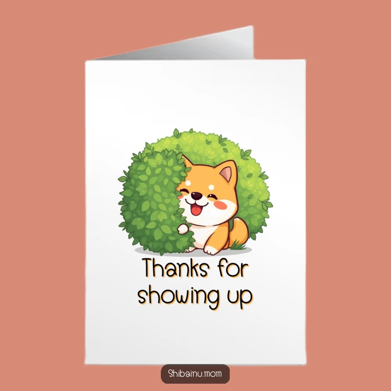 Free Printable Thank You Card: Playful Shiba Inu, Sweet Downloadable Gift
