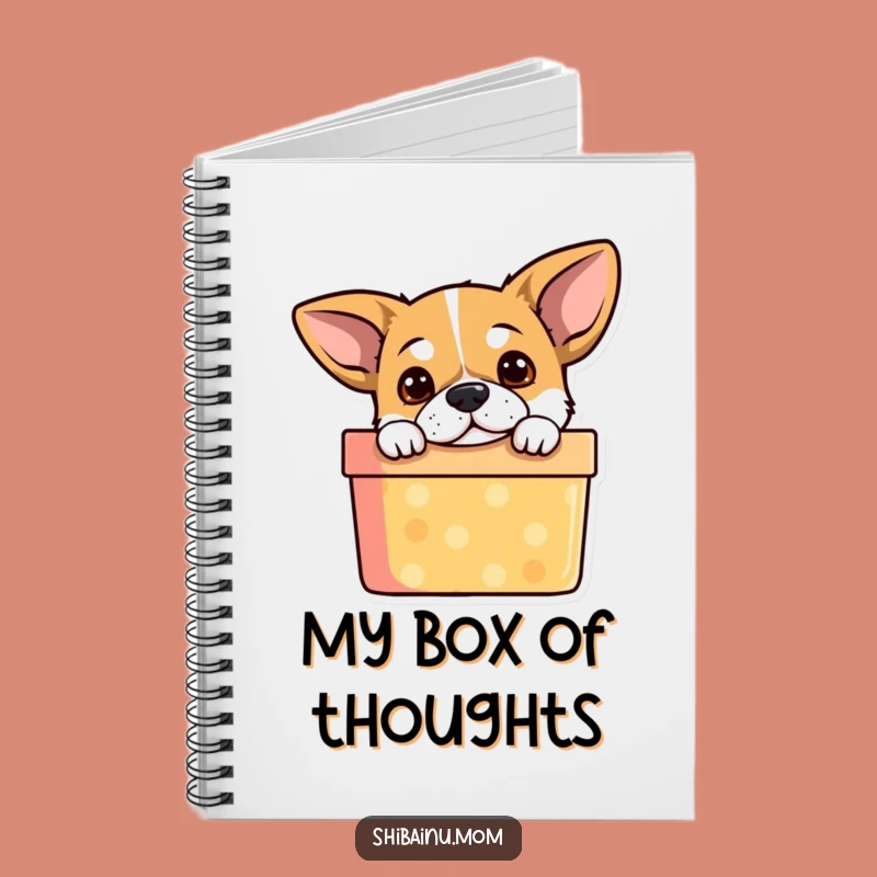 Funny Dog Notebook: Curious Pup's Ideas Peeking from Gift Box