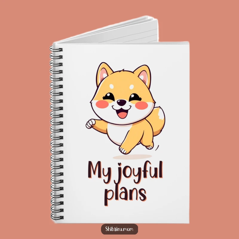 Funny Kawaii Shiba Inu Joyful Run Notebook: Goofy Pup for Happy Notes!