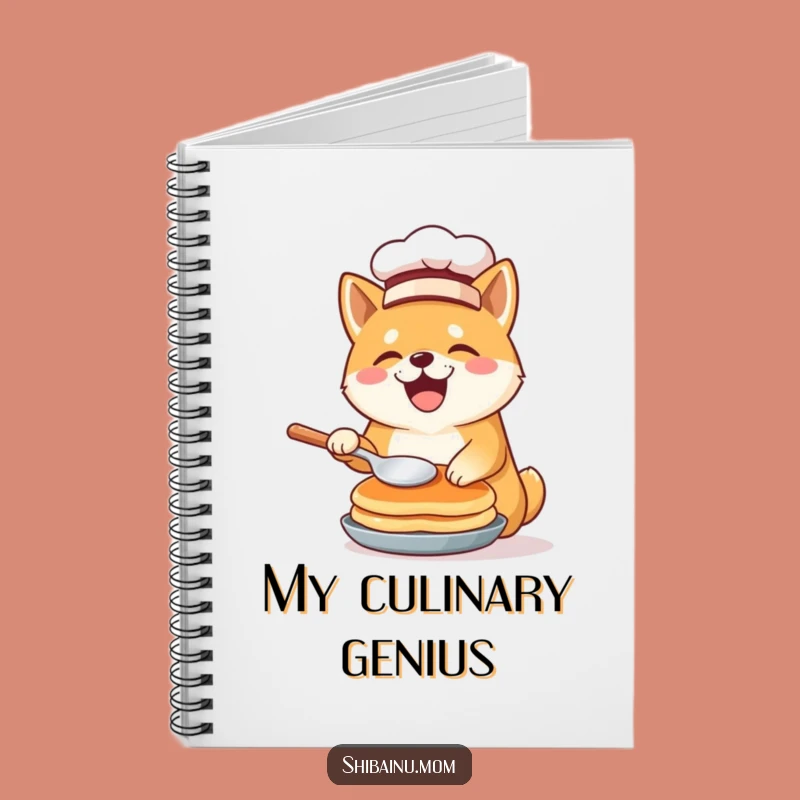 Funny Shiba Inu Chef Notebook: Pancake Flip, Chef Hat, Recipe Journal