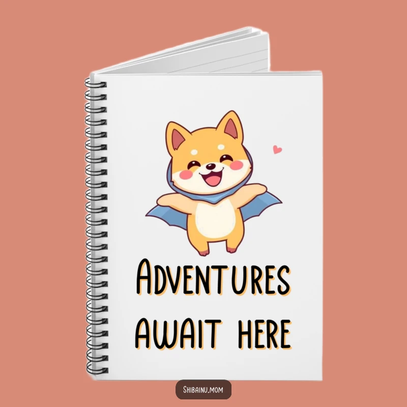 Funny Shiba Inu Notebook: Joyful Flight Hero Journal