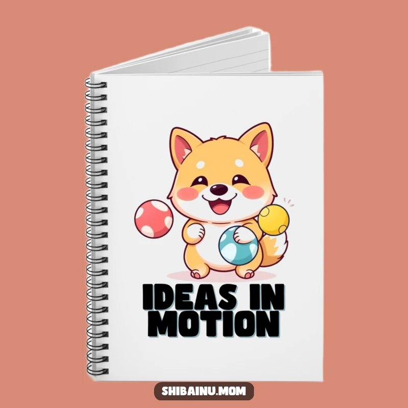Funny Shiba Inu Juggling Balls Happy Notebook, Journal for Skillful Notes