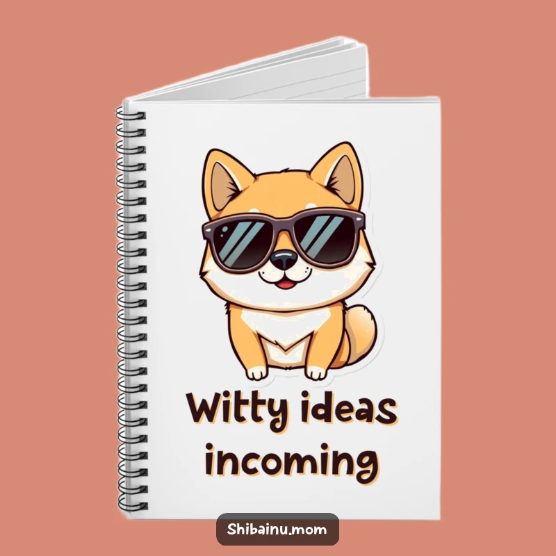 Funny Cool Shiba Inu Sunglasses Notebook - Jot Down Cool Ideas