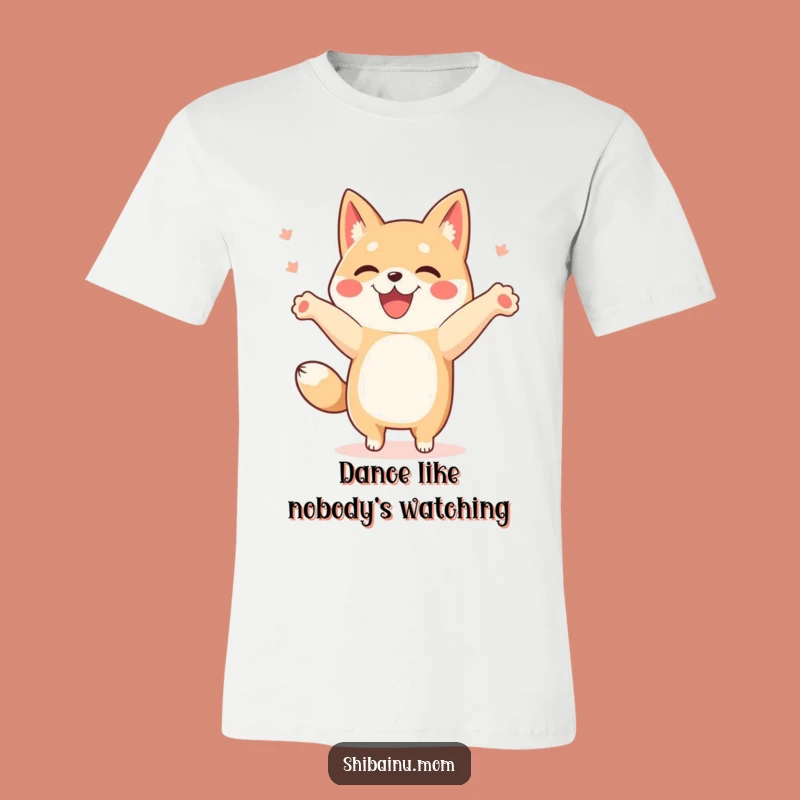 Funny Dancing Shibainu T-Shirt, Joyful Dog Tee, Perfect Funny Gift