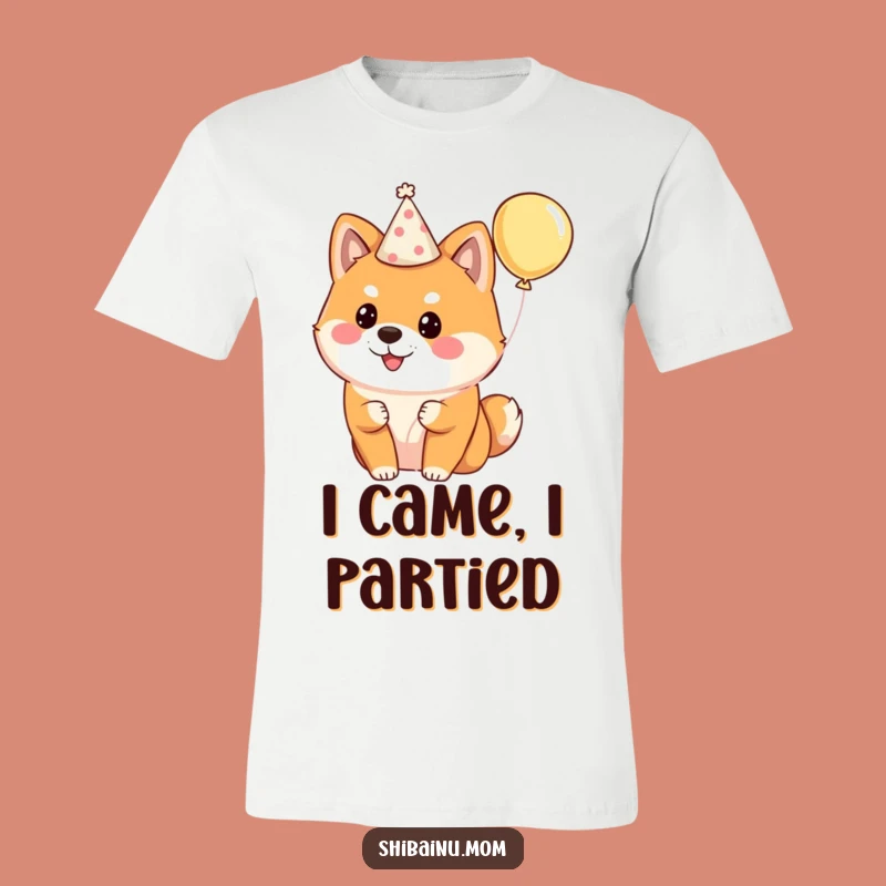 Funny Shiba Inu Party T-Shirt: Celebrate in Hilarious Style!