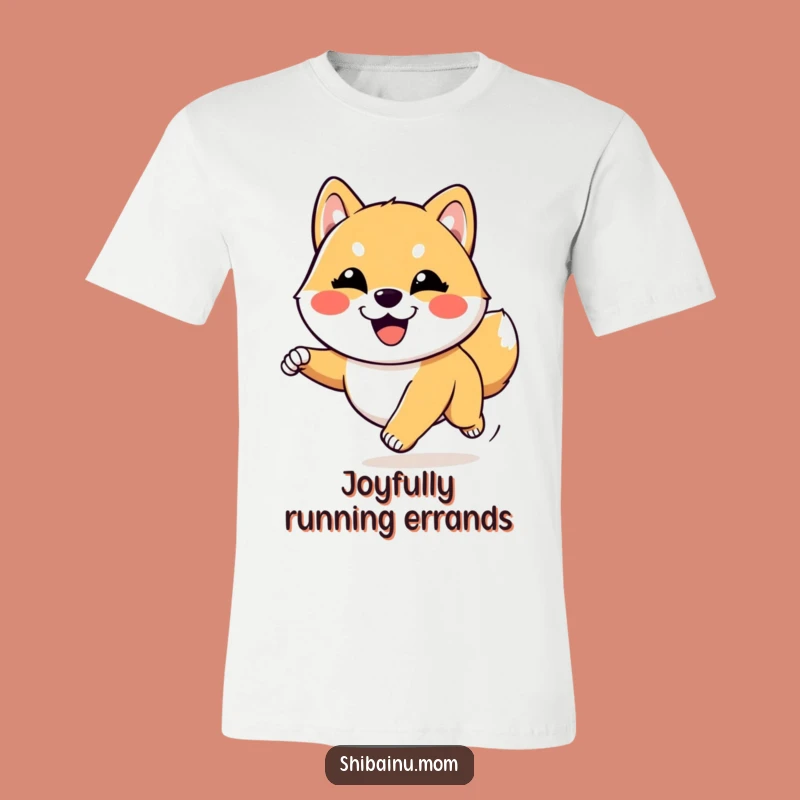 Funny Kawaii Shiba Inu Joyful Run T-Shirt: Goofy Pup, Perfect Gift!