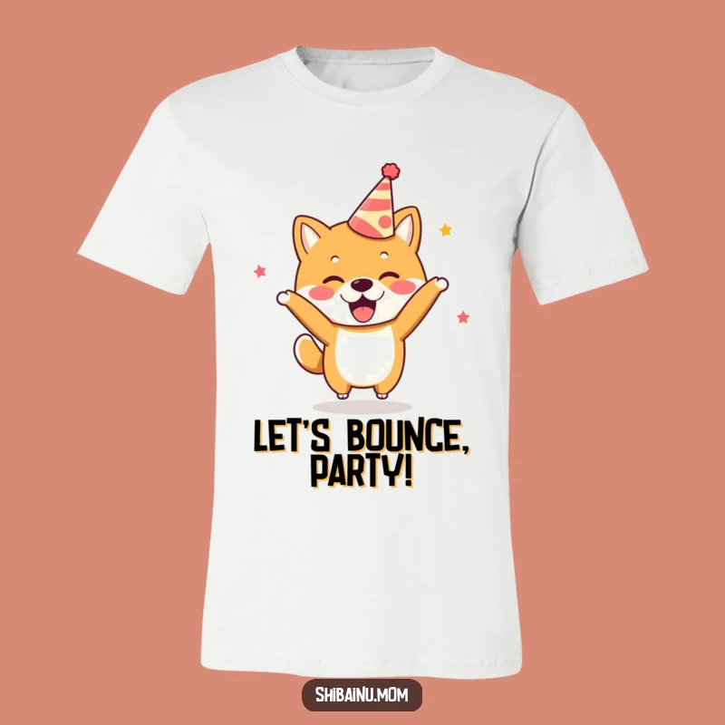 Funny Kawaii Shiba Inu Party T-Shirt: Excited Dog, Hilarious Gift Idea