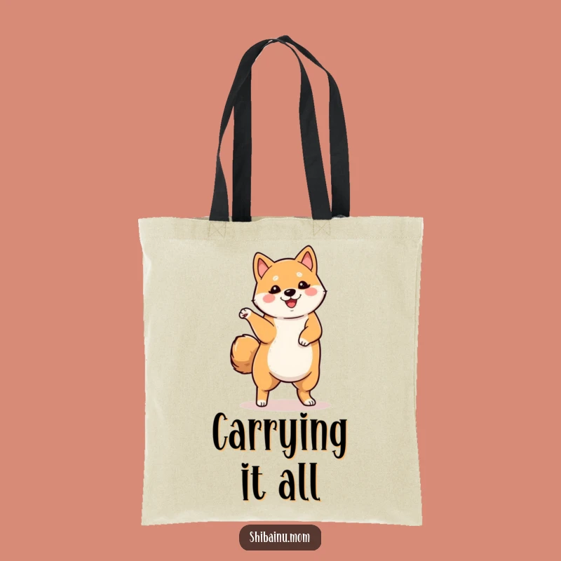 Funny Shiba Inu Dancing Tote Bag - Stylish Move Pup Accessory